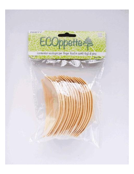 BAMBOO BOAT CUPS 80 MM. 18 PIECES