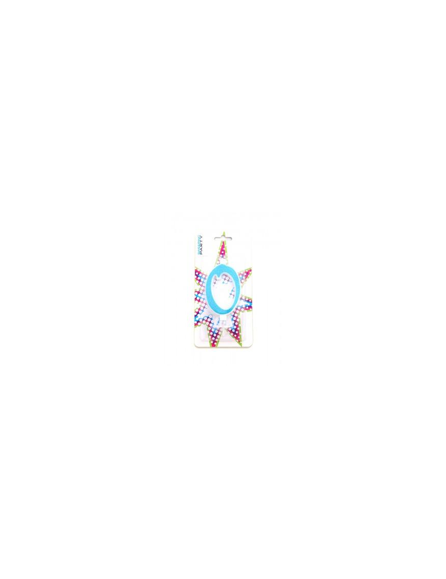 CANDELINA GLITTER BLU N. 0