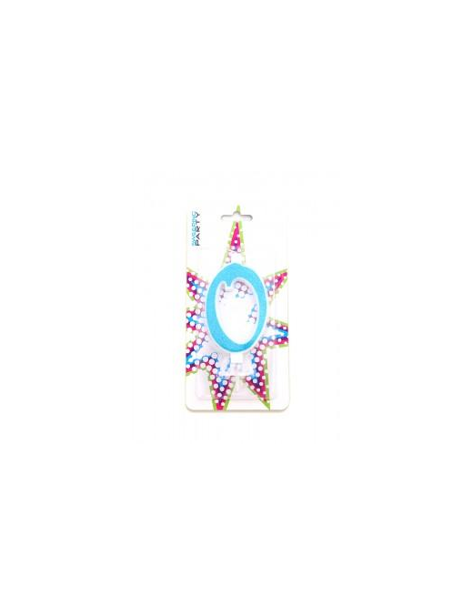 CANDELINA GLITTER BLU N. 0