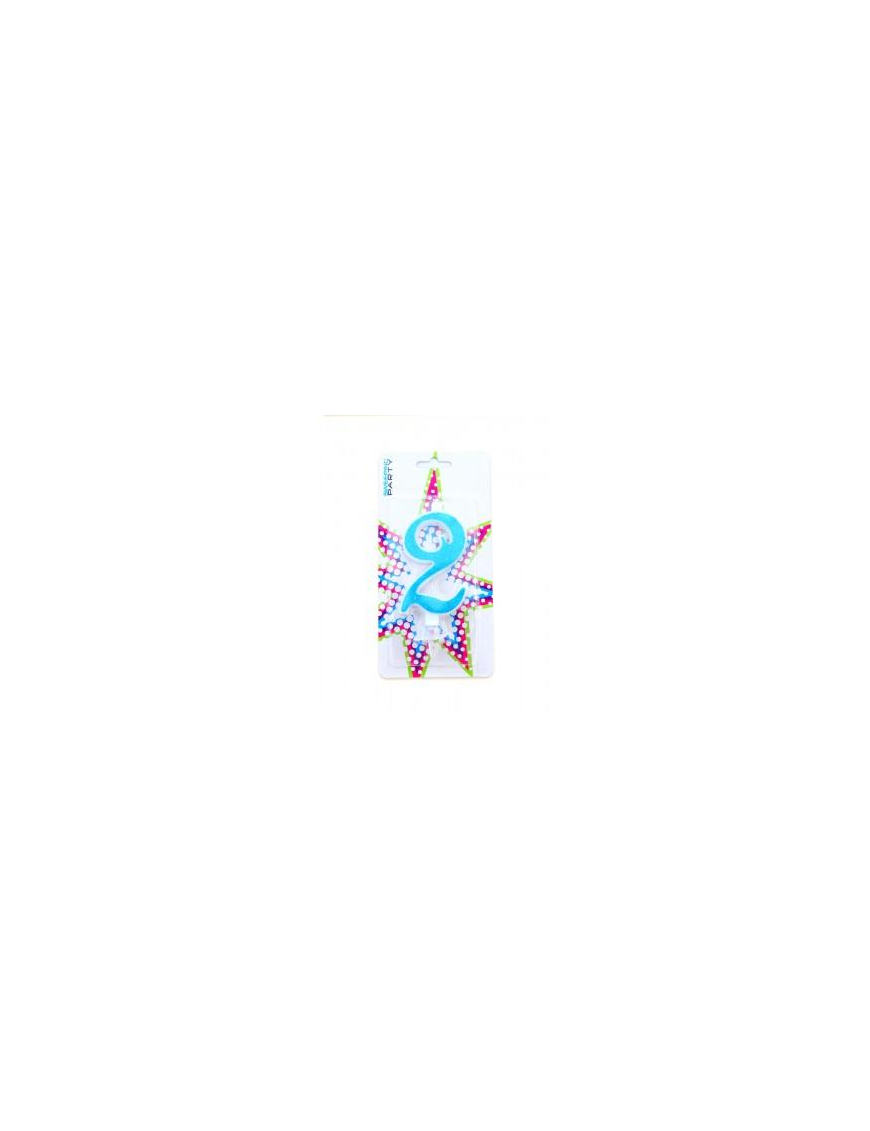 BLUE GLITTER CANDLE N. 2