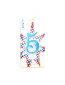 BLUE GLITTER CANDLE N. 5