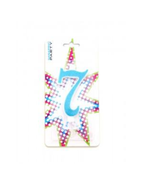 CANDELINA GLITTER BLU N. 7