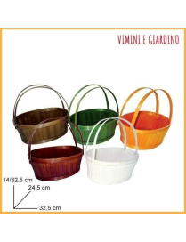 BAMBOO BASKET 32x24x14cm WITH HANDLE