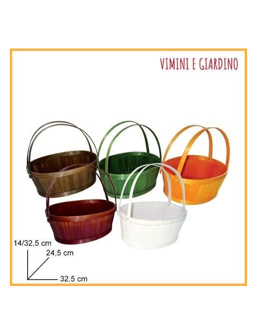 CESTO BAMBOO 32x24x14cm CON MANICO