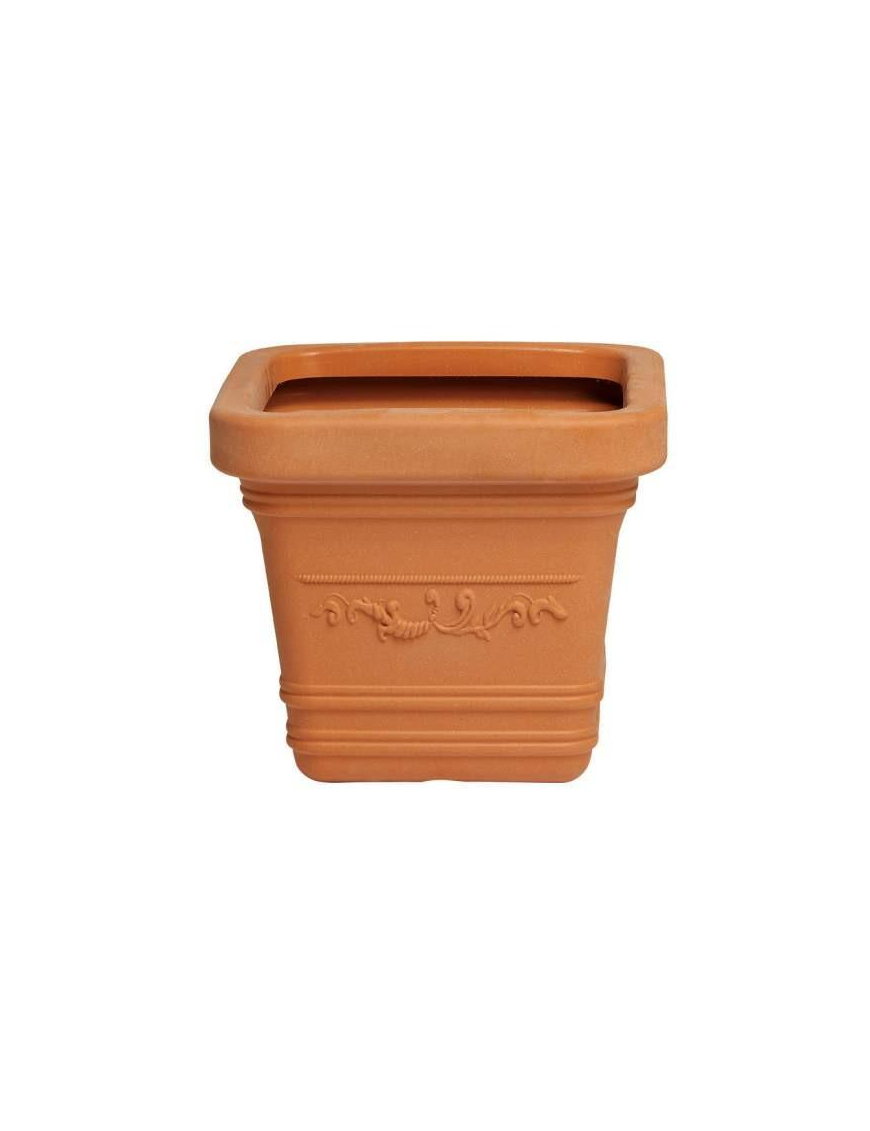VASO QUADRO PRESTIGE 40 CENTIMETRI TERRA DI SIENA
