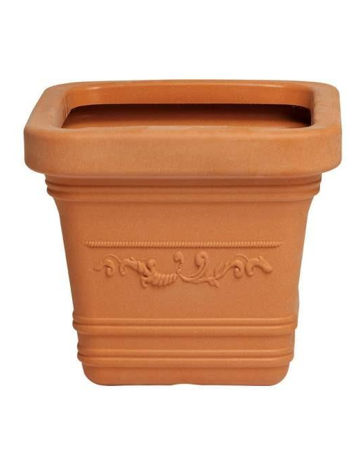 SQUARE VASE PRESTIGE 40 CENTIMETER TERRA DI SIENA