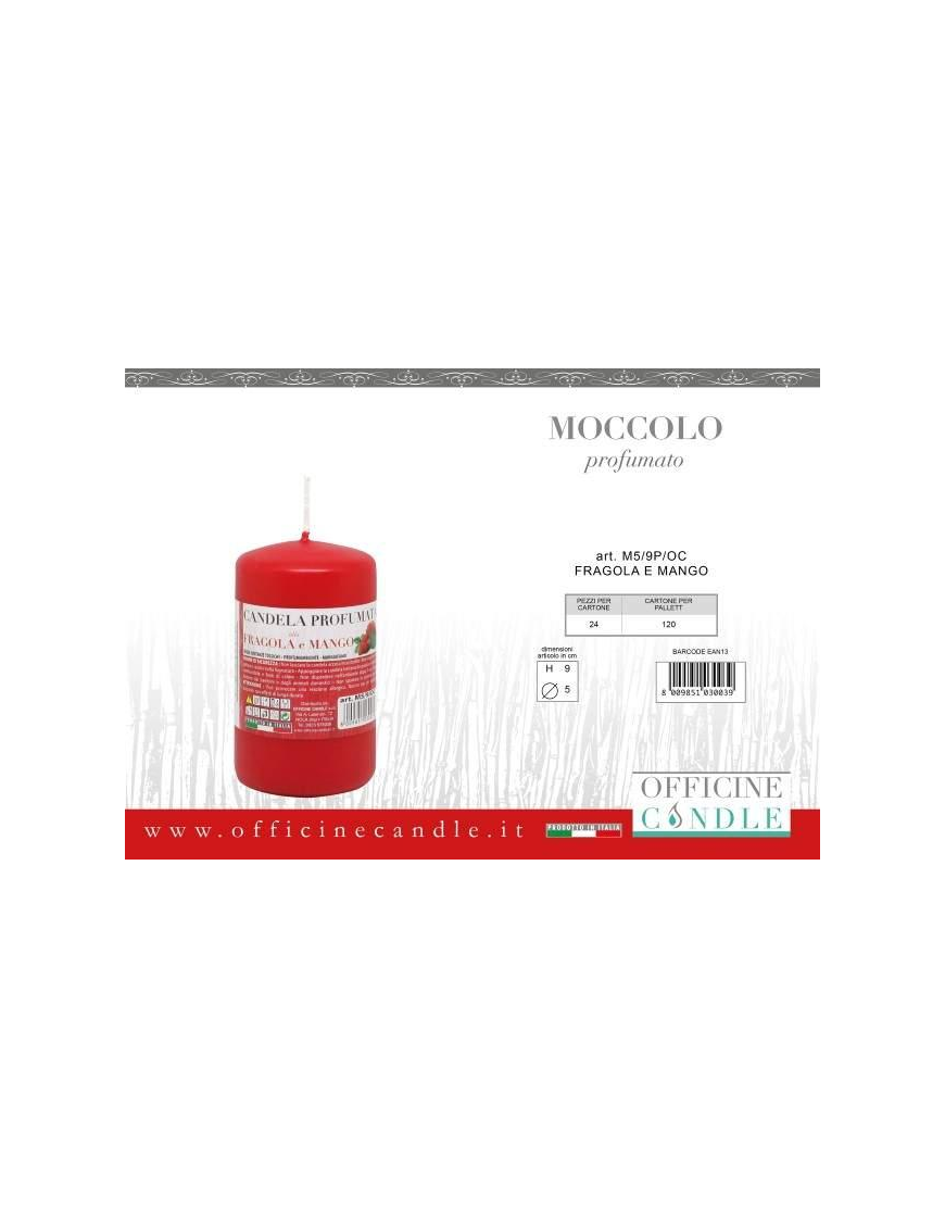 MOCCOLO 5x9 CENTIMETERS STRAWBERRYeMANGO