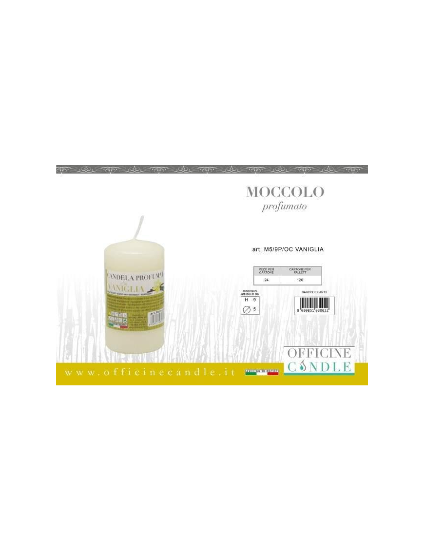 MOCCOLO 5x9 CENTIMETERS VANILLA