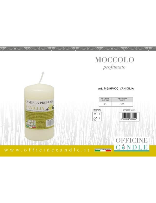 MOCCOLO 5x9 CENTIMETRI VANIGLIA