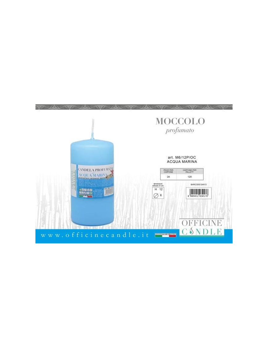 MOCCOLO 6x12 CENTIMETERS SEA WATER