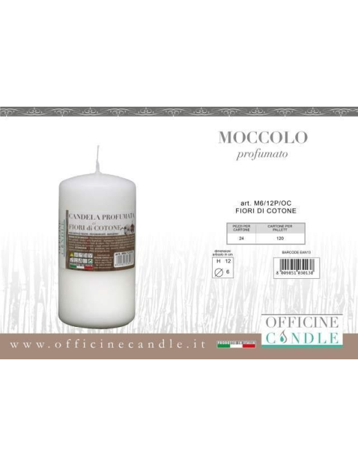 MOCCOLO 6x12 CENTIMETRI FIOR DI COTONE
