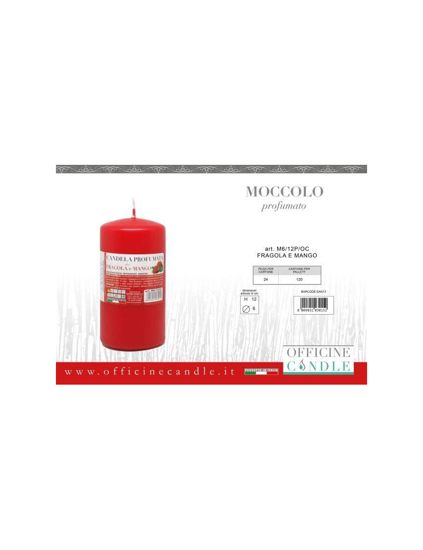MOCCOLO 6x12 CENTIMETERS STRAWBERRYeMANGO