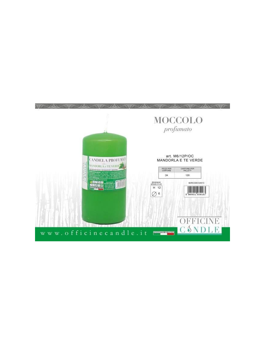 MOCCOLO 6x12 CENTIMETRI MANDORLAeTE