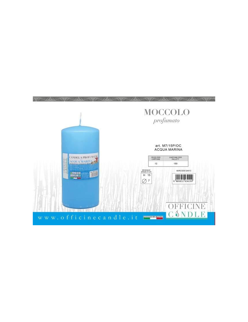 MOCCOLO 7x15 CENTIMETERS SEA WATER