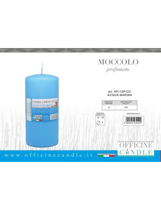 MOCCOLO 7x15 CENTIMETRI ACQUA MARINA