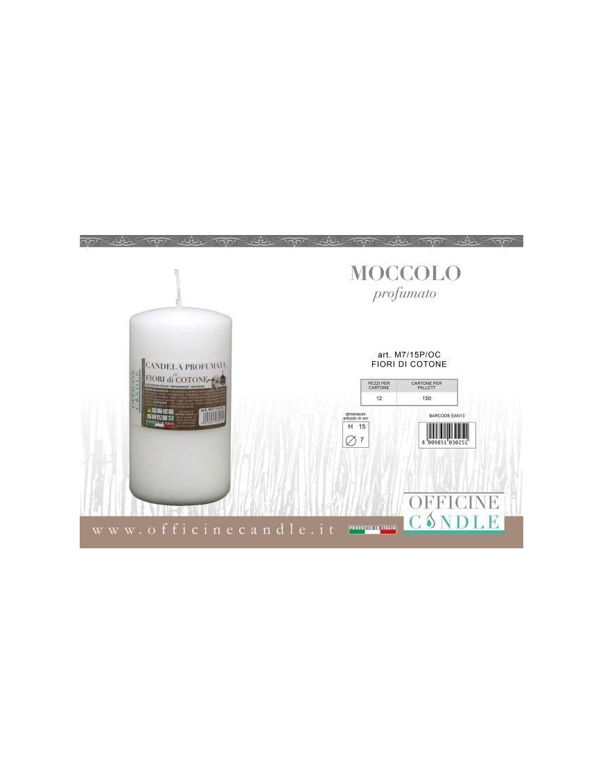 MOCCOLO 7x15 CENTIMETER COTTON FLOWER