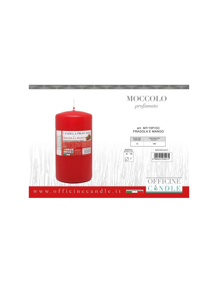 MOCCOLO 7x15 CENTIMETERS STRAWBERRYeMANGO