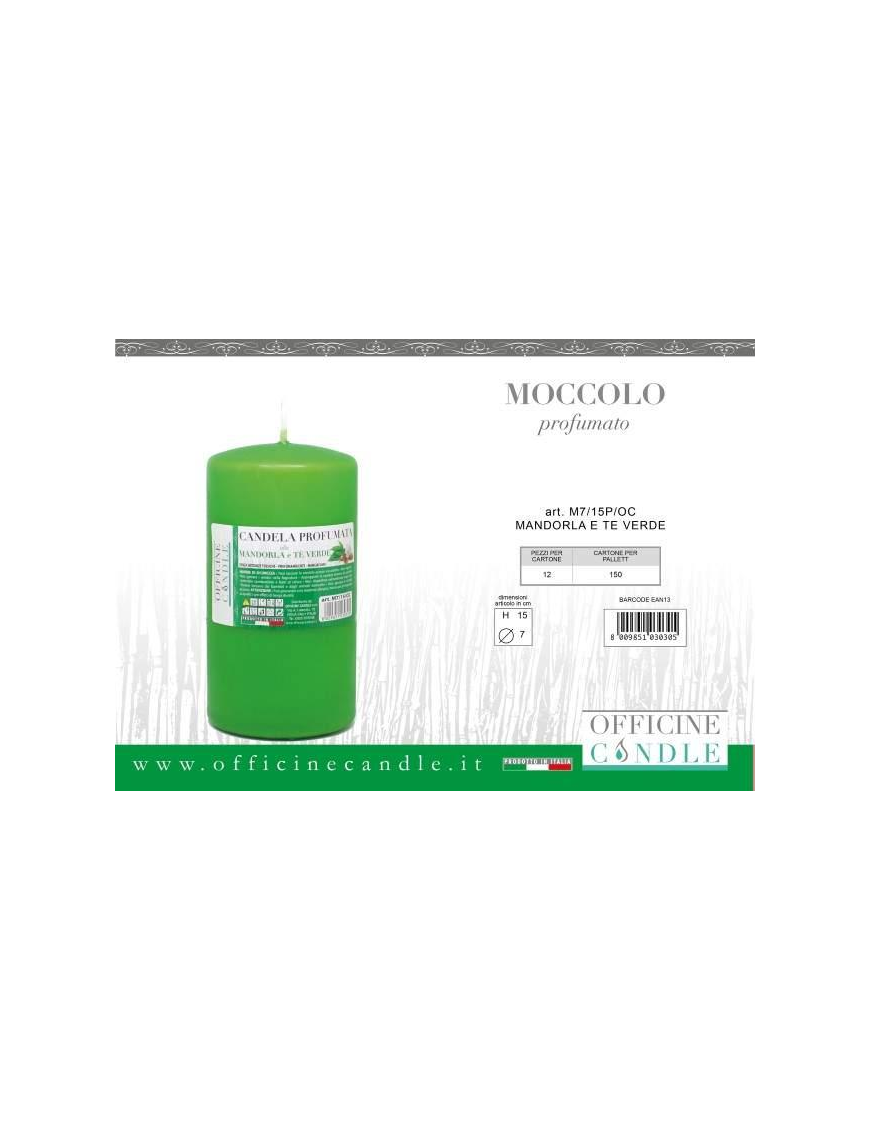 MOCCOLO 7x15 CENTIMETERS ALMONDeTEA