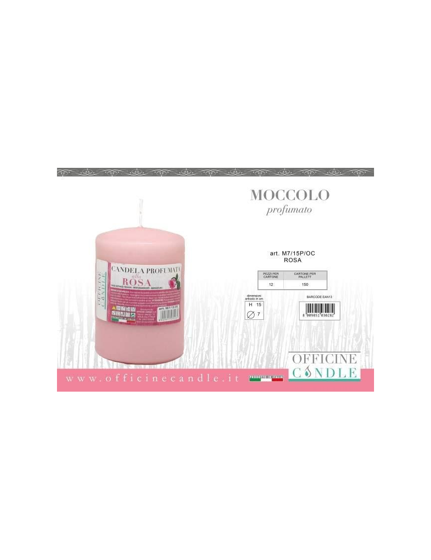 MOCCOLO 7x15 CENTIMETRI ROSA
