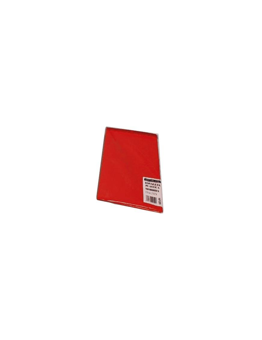 RED PLASTIC TABLECLOTH 1.37x2.74 METERS