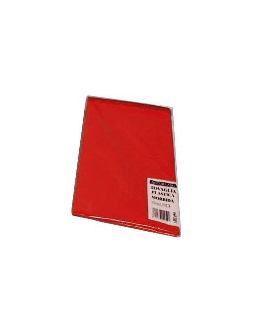 RED PLASTIC TABLECLOTH 1.37x2.74 METERS