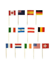 COCKTAIL LINE INTERNATIONAL FLAG STICKS 8 CENTIMETERS