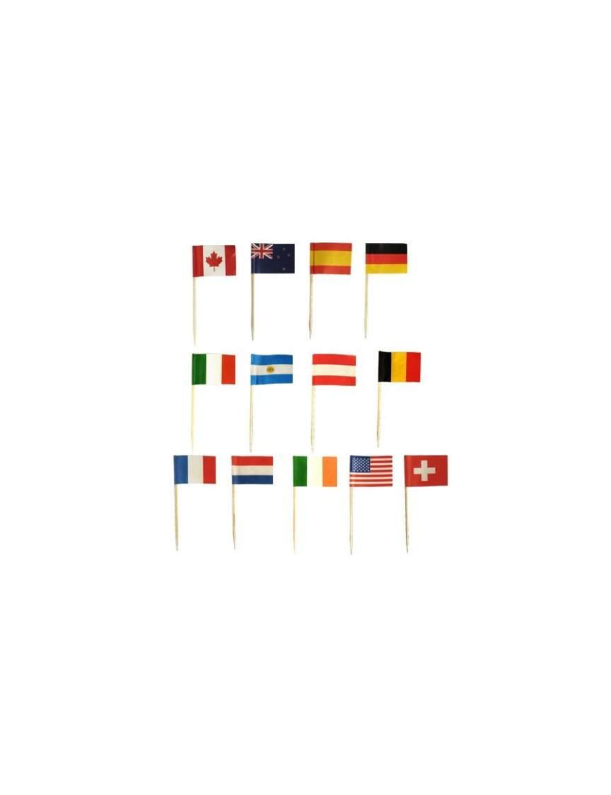 COCKTAIL LINE INTERNATIONAL FLAG STICKS 8 CENTIMETERS