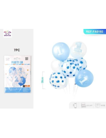 PALLONCINI 7 PEZZI 1ANNO BLU