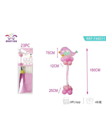 PALLONCINI 23 PEZZI UCCELLO ROSA 180 CENTIMETRI