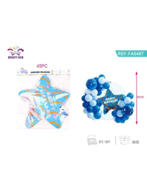 GHIRLANDA PALLONCINI 45 PEZZI BLU 80 CENTIMETRI