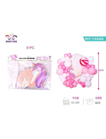 GHIRLANDA PALLONCINI 45 PEZZI ROSA 80 CENTIMETRI