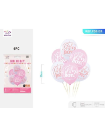 PALLONCINI 6 PEZZI ROSA GIRL o BOY