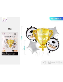 GRADUATION BALLOONS 5 PIECES