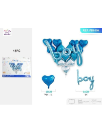 PALLONCINI 15 PEZZI CUORE LOVE BLU