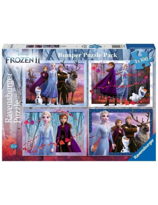 PUZZLE 100 pieces X4 FROZEN