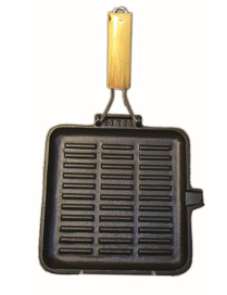 SQUARE CAST IRON GRILL PAN 24x24 CENTIMETERS