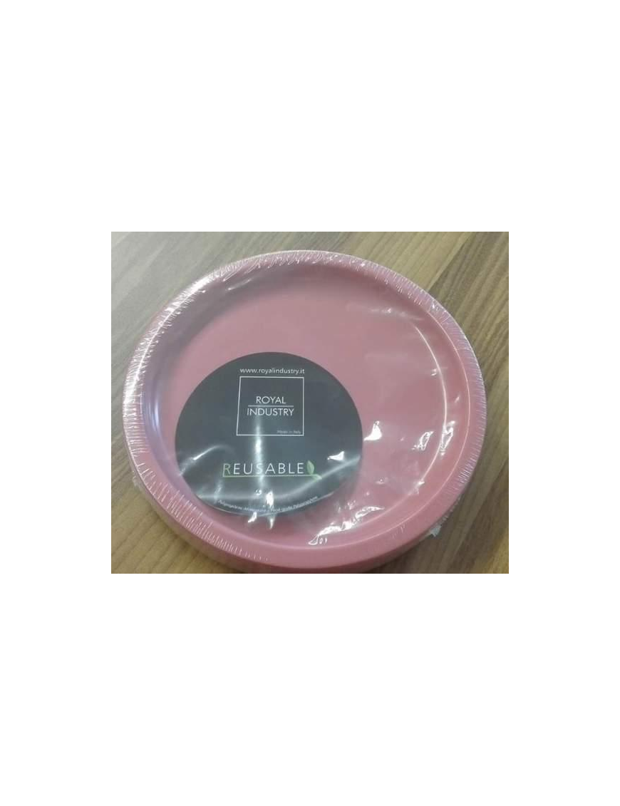 COLOR L. PINK PLATES 6PC REUSE