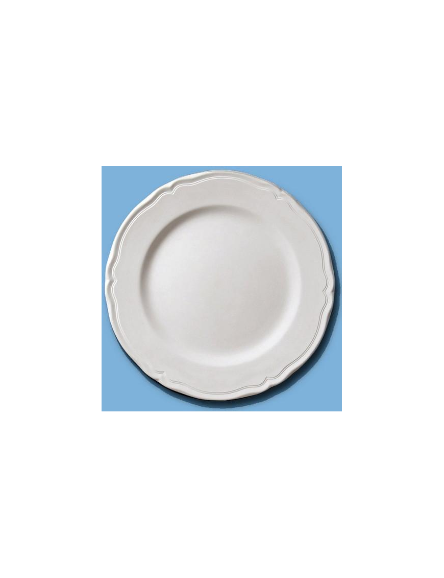 PRAGUE ROUND PLATE 31cm WHITE