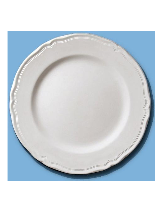 PRAGUE ROUND PLATE 31cm WHITE