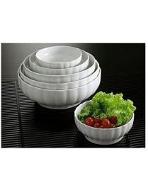 NAPOLI RIBBED SALAD BOWL 20cm WHITE