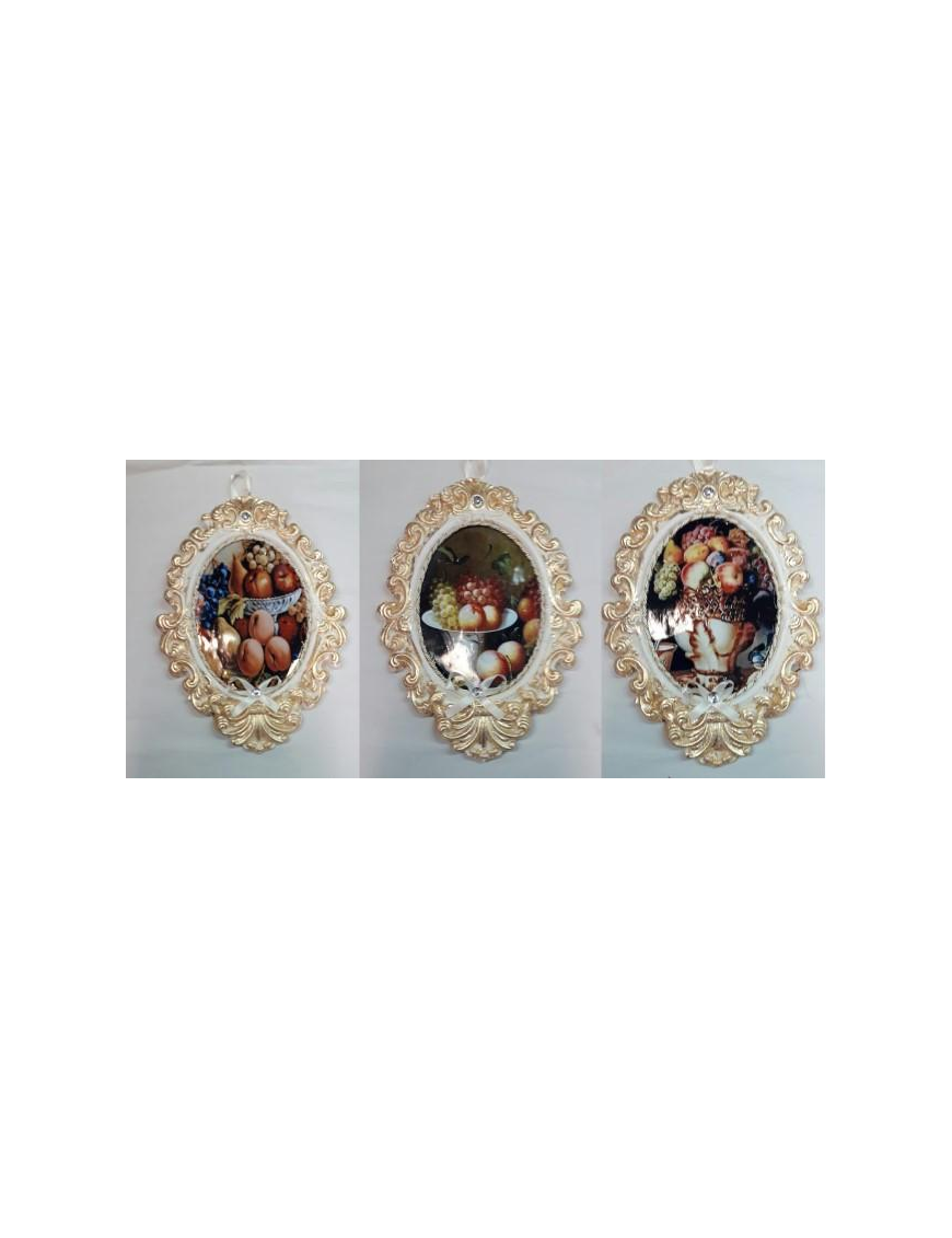 QUADRO BAROCCO OVALE GRANDE FRUTTA