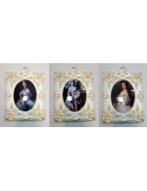 RECTANGULAR BAROQUE PAINTING SMALL LADY
