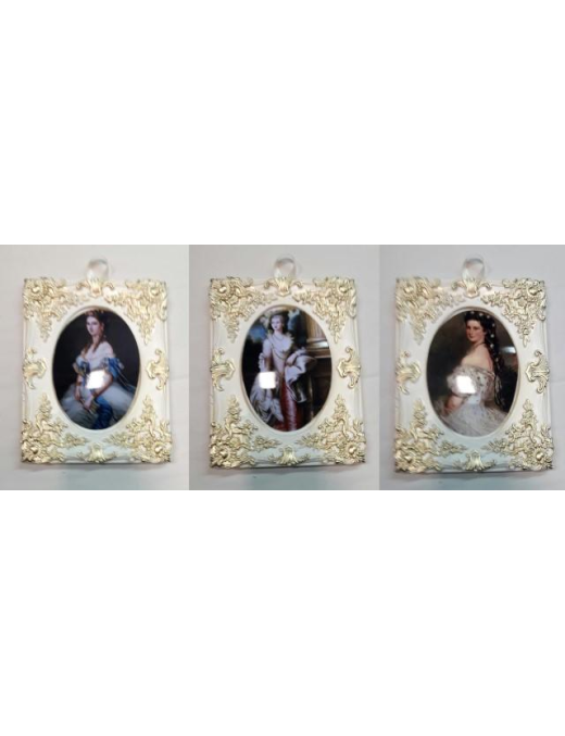 RECTANGULAR BAROQUE PAINTING SMALL LADY