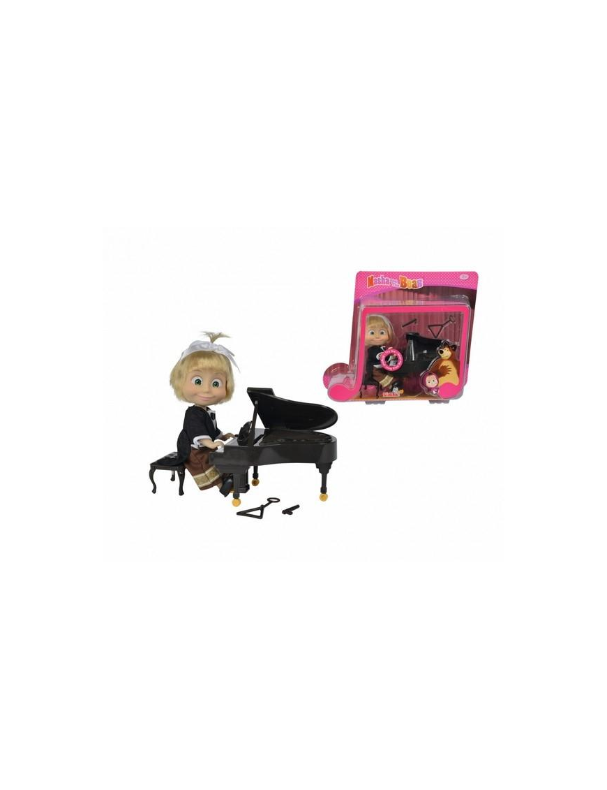 MASHAeORSO BAMBOLA 12cm PIANISTA 93019