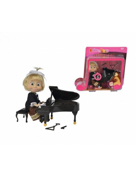MASHAeORSO BAMBOLA 12cm PIANISTA 93019