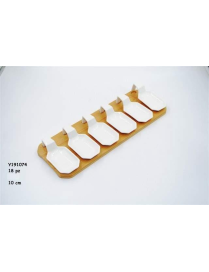 L.BIAN FINGER FOOD 6pz C/BASE LEGNO $$