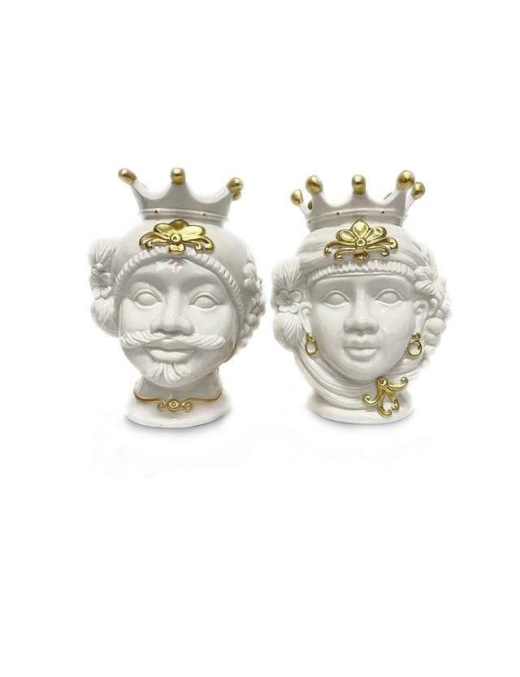 L.WHITE/GOLD MORO 30cm VASO 21411$$