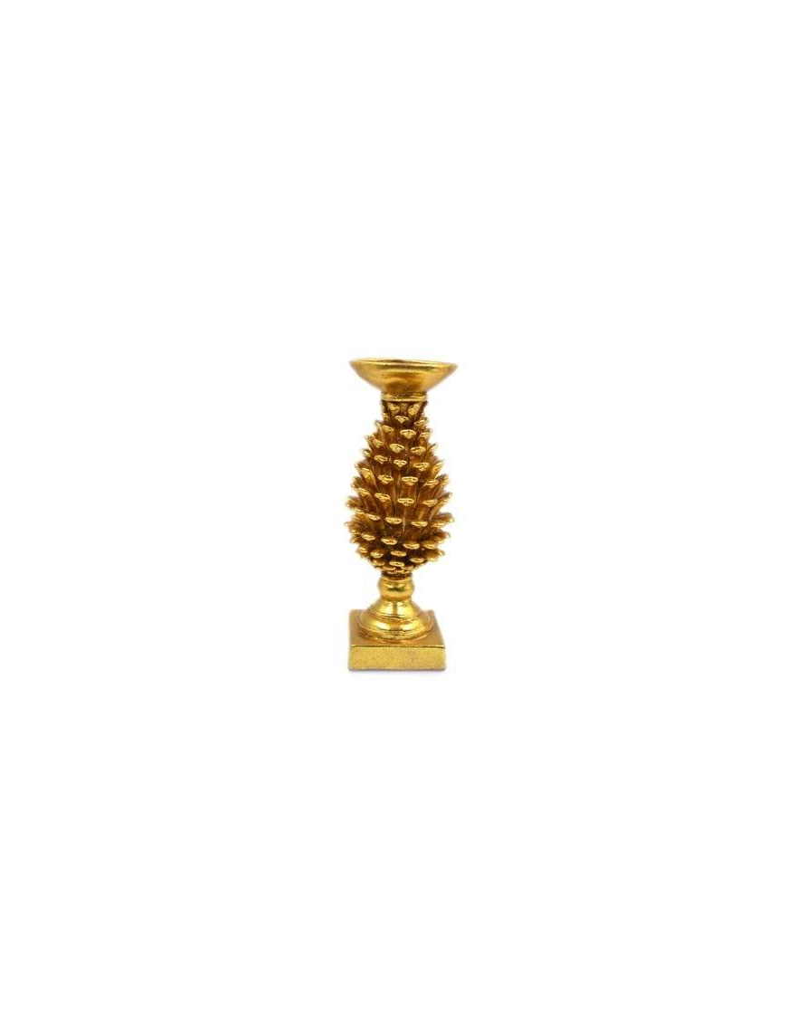 GOLD RESIN PINE CONE 26 CENTIMETERS