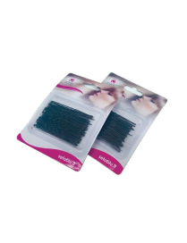 BLACK WAVY HAIRPINS 7 CENTIMETERS 24 PIECES