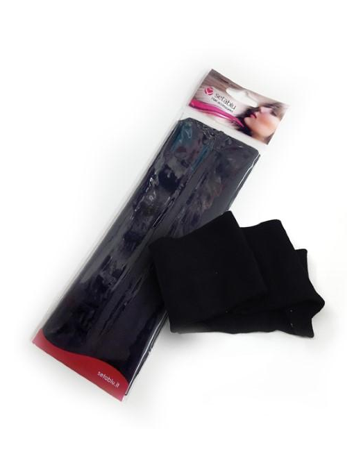 FASCIA CAPELLI COTONE 6 CENTIMETRI NERA